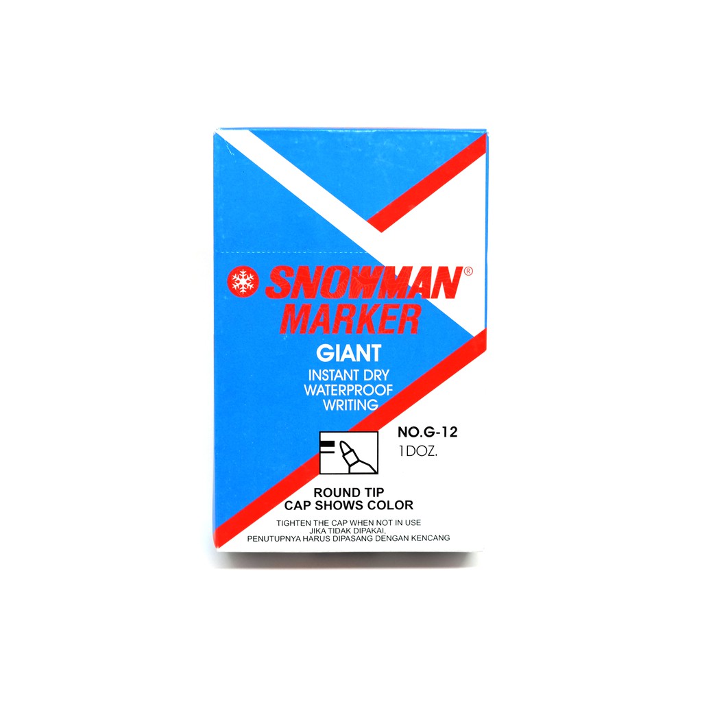 

Snowman Permanent Marker Giant G - 12 (12 Pcs)