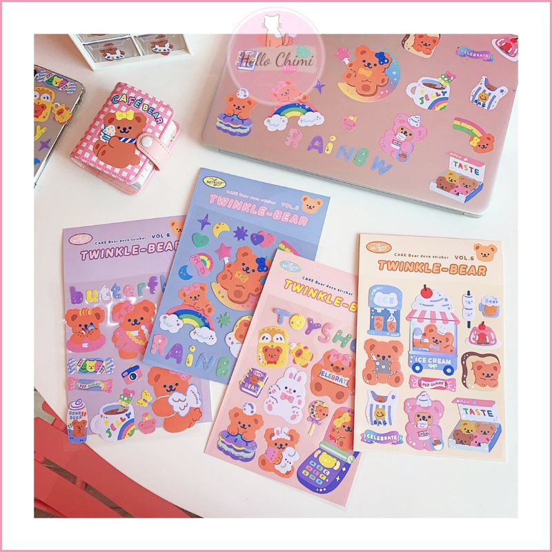 BIG STICKER TWINKLE BEAR