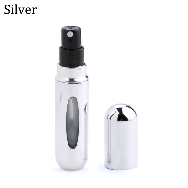 Botol Spray Parfum Mini 5ml Aluminium Spray Atomizer Wadah Kosmetik Travel Portabel Isi Ulang