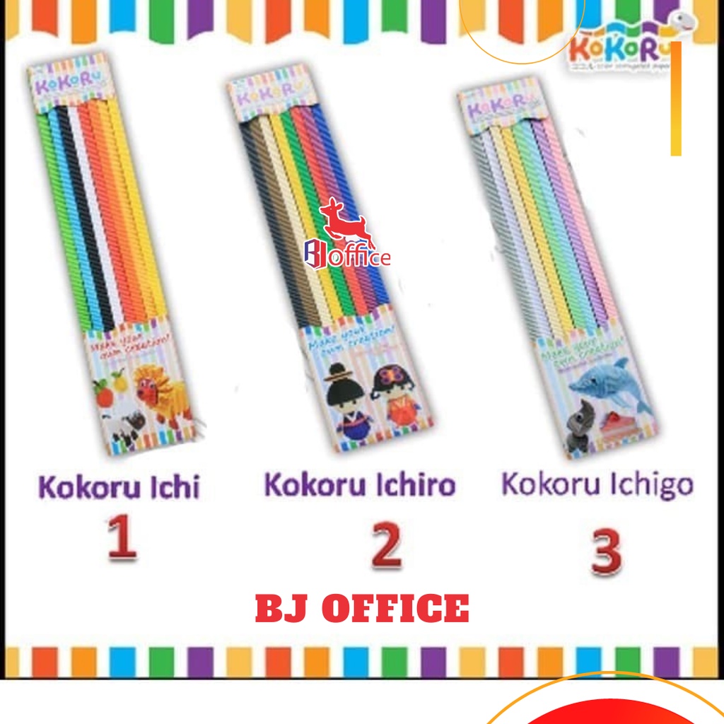 

Kokoru Kertas Bergelombang Ichi Ichiro Ichigo 1,3 x 50 cm / KERTAS GELOMBANG WARNA
