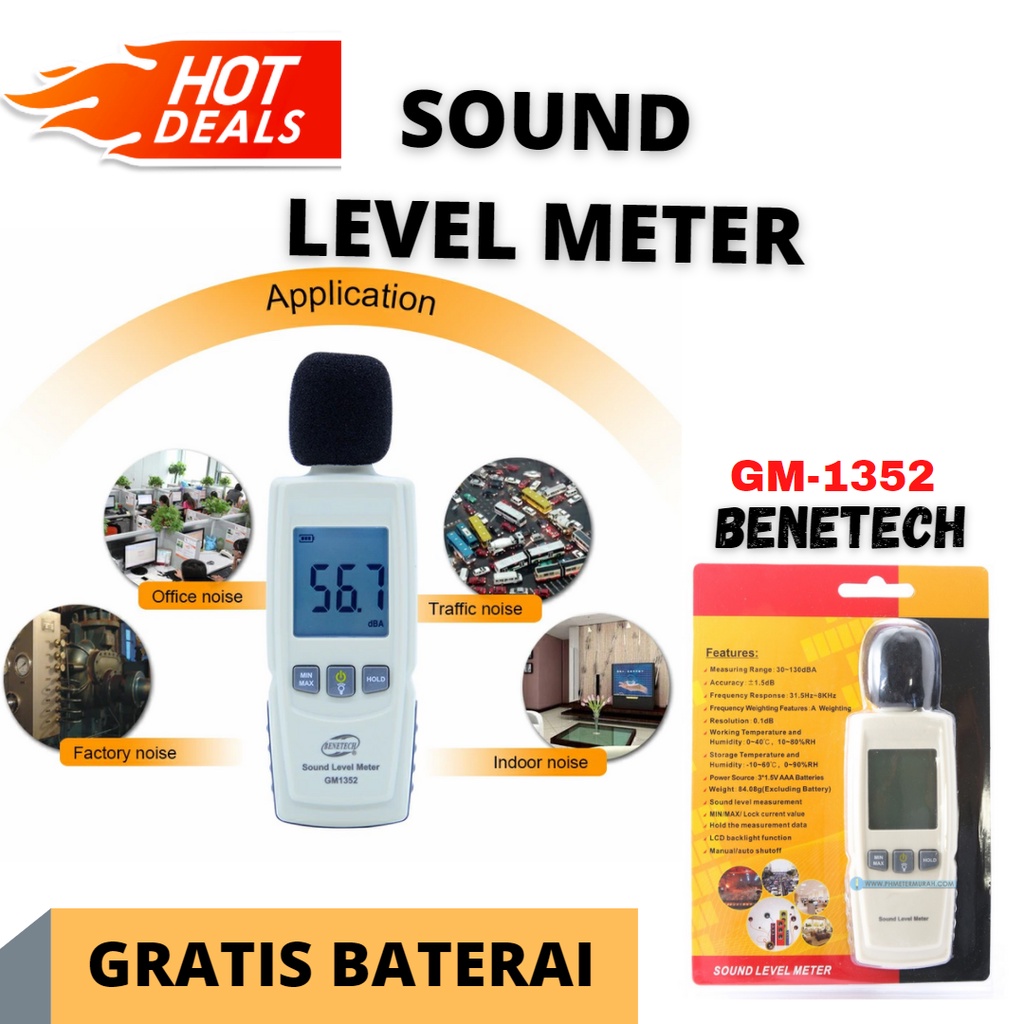 sound meter GM1352 Sound Level Meter GM1352 BENETECH  SOUND NOISE LEVEL METER