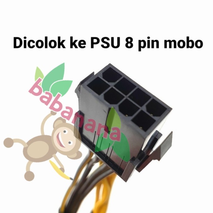 Kabel 8 Pin MOBO to triple 8 Pin PCIE splitter cabang mining adapter