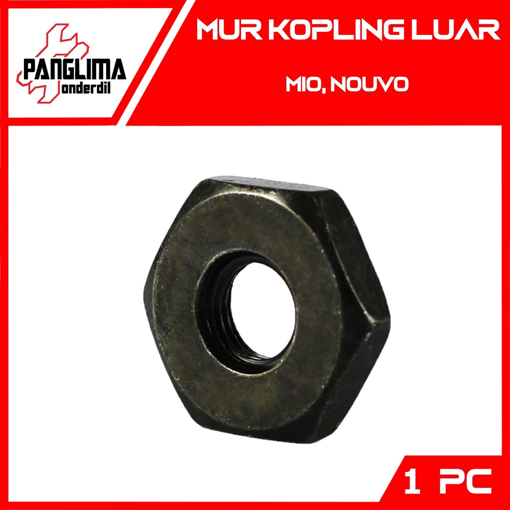 Mur Kopling Luar-CVT Mio Lama-Baru-J-Sporty-Soul-GT-M3-Smile-Z &amp; Nouvo M10 x 1.00 Drat Halus Kunci 24