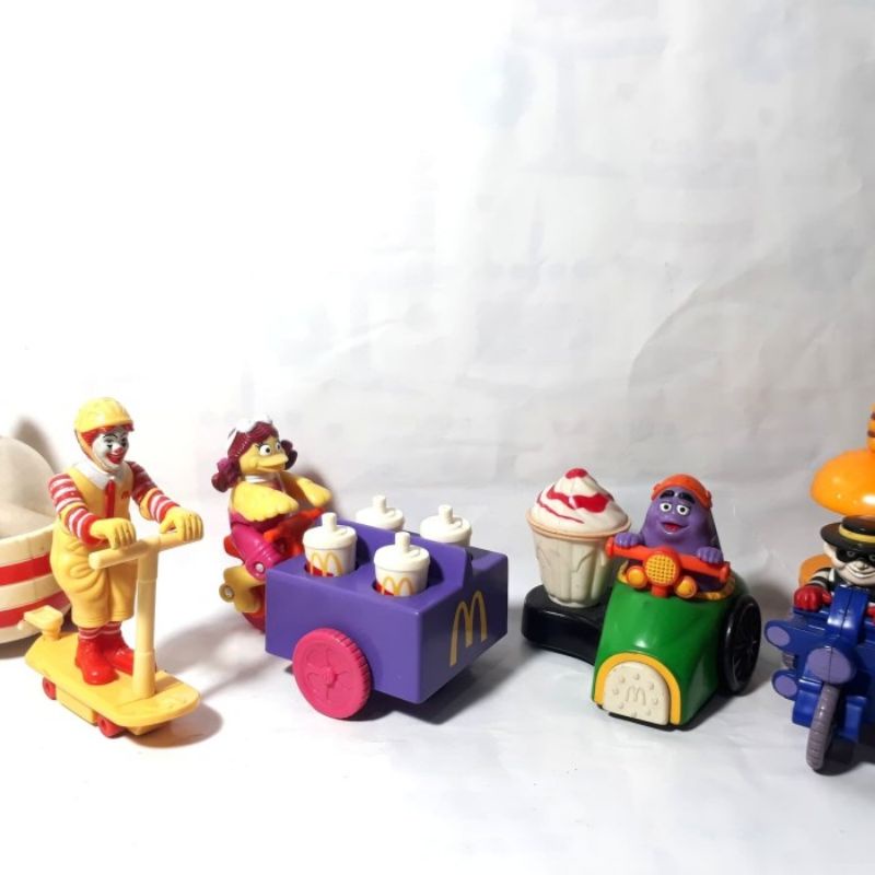 Maskot Happy Meal Set 1999 Mcd Truk Mobil Street Food Foodies Car Truck Mcdonalds Mainan Gerobak Mak