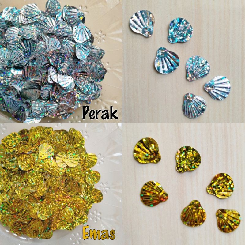 Ramboci Payet Manik Kerang Ukuran 12x14MM Isi 5 Gram