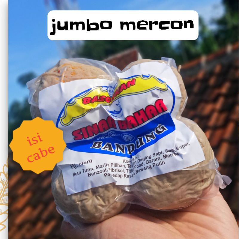 

2 pack baso jumbo mercon & jumbo isi tetelan isi 8 pcs