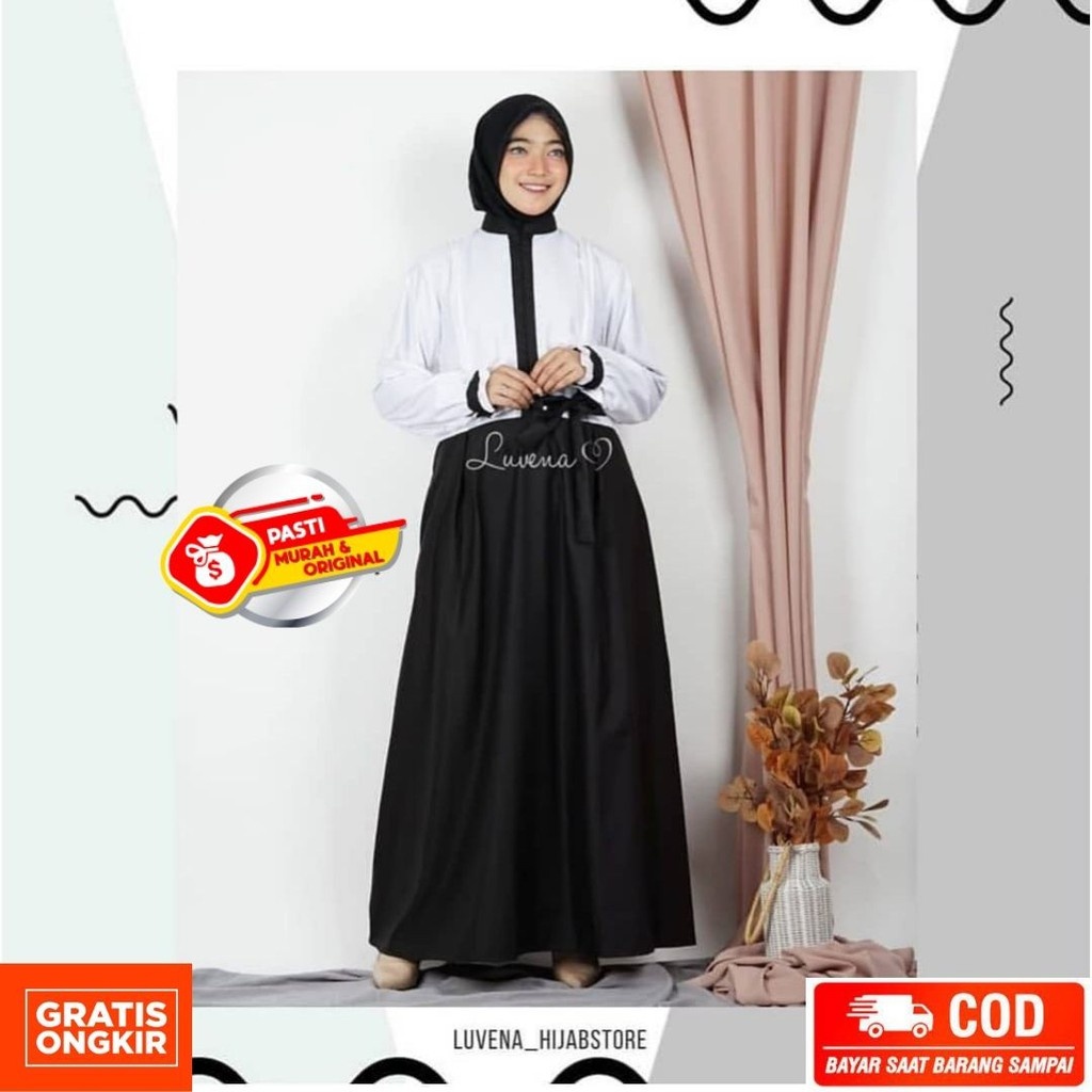 BAJU GAMIS SERAGAM  HITAM PUTIH (S.M.L.XL ) SERAGAM DINAS PNS /GURU/PEMDA