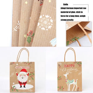 (Recommend) Kantong Kertas Kraft Motif Kepingan Salju Untuk Kemasan Hadiah Natal