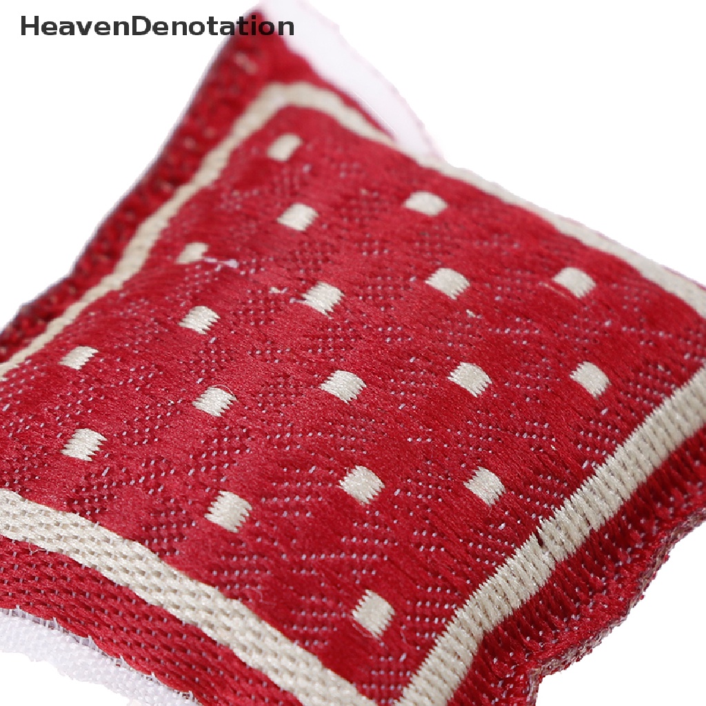 [HeavenDenotation] 1:12 Dollhouse turkish square pillow cotton linen core miniature accessories