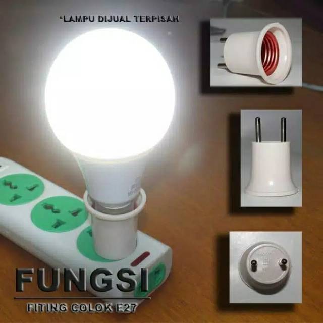 FITTING COLOK  Lampu E27  TANPA SAKLAR