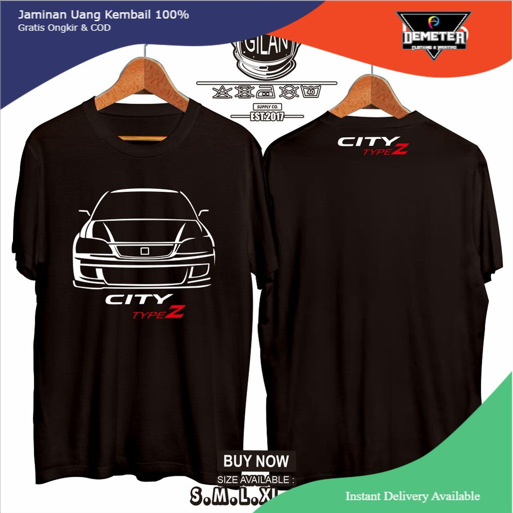KAOS BAJU MOBIL HONDA CITY TYPE Z KAOS OTOMOTIF - Demeter.Cloth