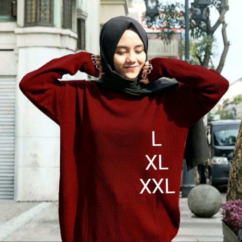 LD 100 - 120 - 130  Sweater Boxy-Sweater Rajut Jumbo-Sweater Boxy Jumbo Premium