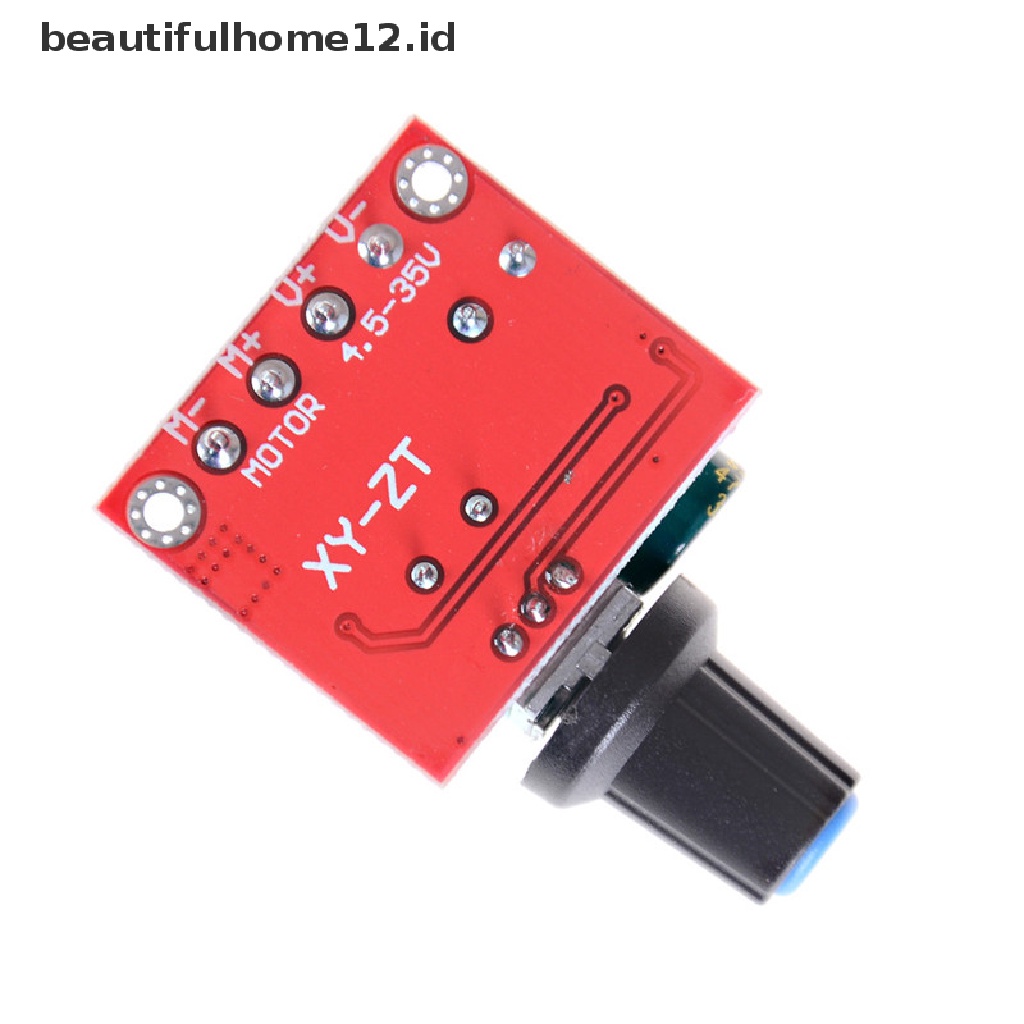 【beautifulhome12.id】 Mini DC Motor PWM Speed Controller 5A 4.5V-35V Speed Control Switch LED Dimmer .