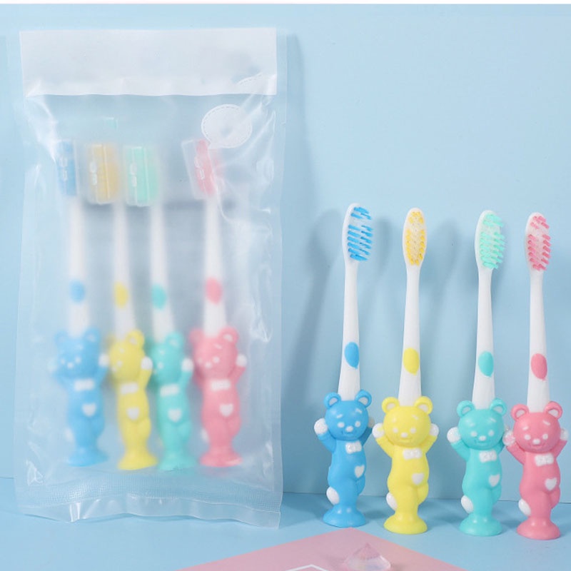 4 Pcs Sikat Gigi Anak Lucu Multiwarna Laki-Laki &amp; Perempuan/sikat Gigi Kids Brush Lembut - PD