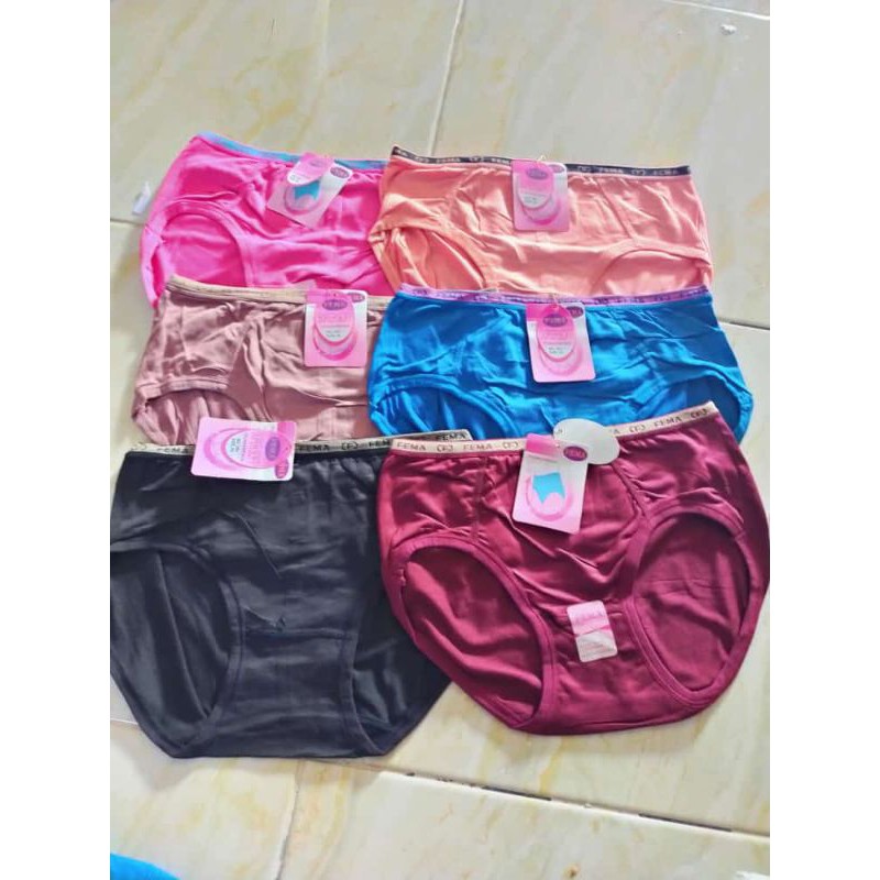 (L XL XXL) (12 PCS & 6 PCS)LUSINAN CD WANITA IMPORT MEREK FEMA/CELANA DALAM WANITA MEREK FEMA/GROSIR