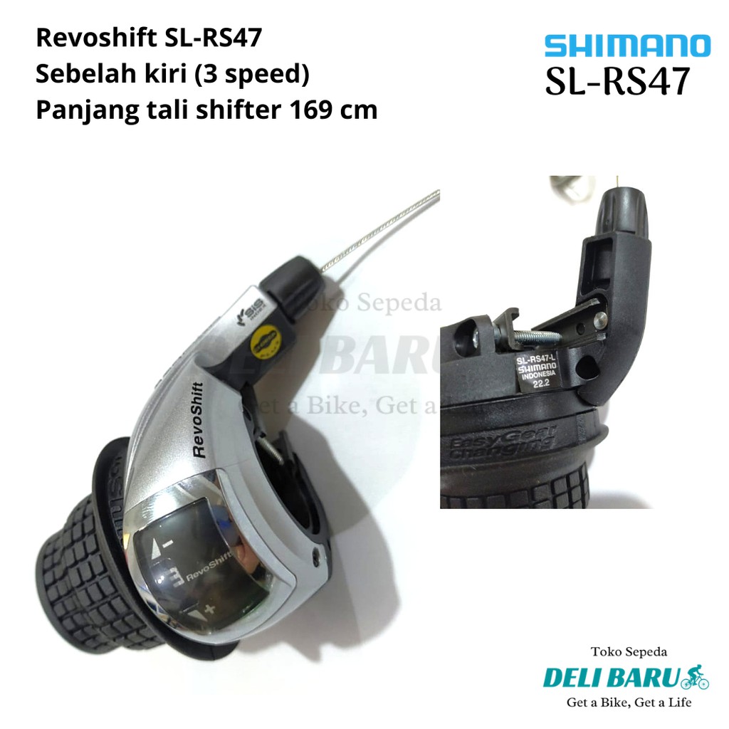 Shimano Shifter 3 x 7 Revoshift Operan gigi model putar sepeda federal MTB