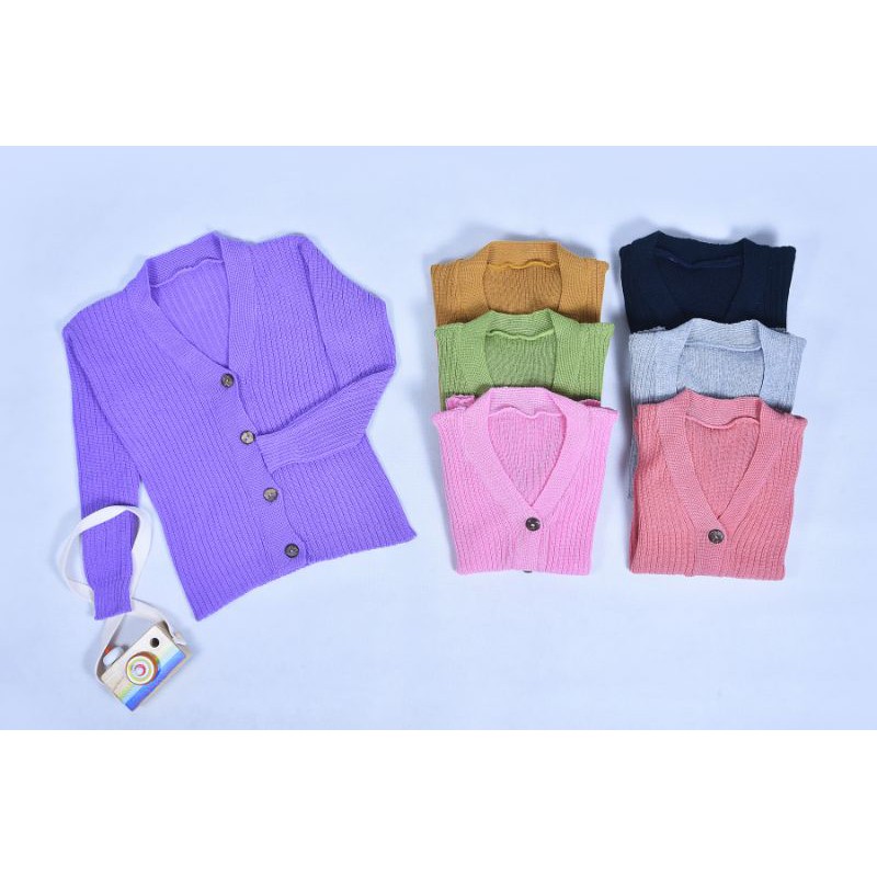 Cardigan Anak Perempaun 5-7 Tahun All size Kancing Batok Cardigan Rajut Anak COD BISA BAYAR DITEMPAT