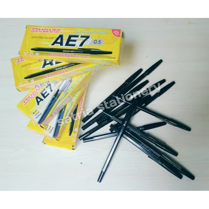 

BALLPOINT PULPEN BOLPEN STANDARD AE-7 - STANDAR AE7 / AE 7 ORIGINAL - Hitam