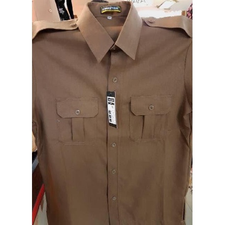 Pns | Baju Seragam Pemda Coklat Khaki Pria Setelan Pemda Pns Pemda, Kemeja
