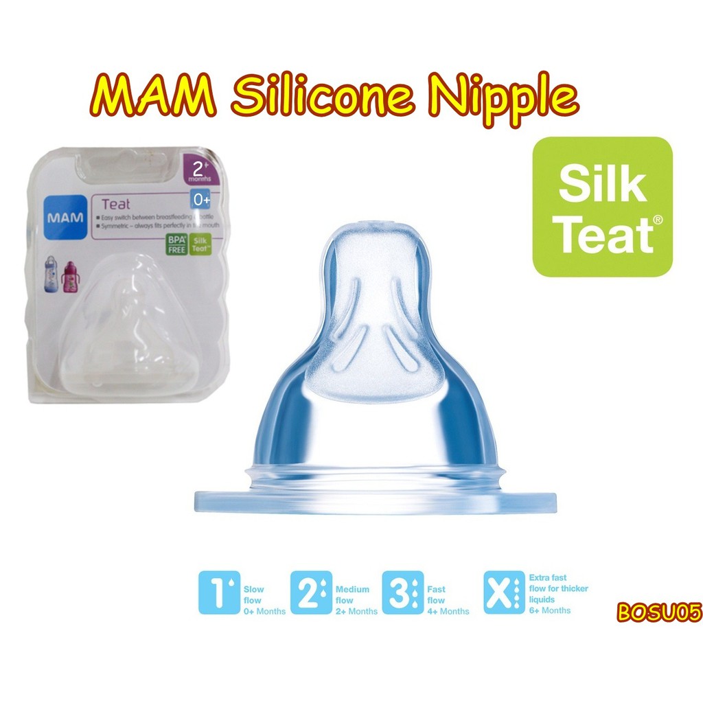 BOSU05 MAM SILICONE NIPPLE / TEAT BOTOL MAM