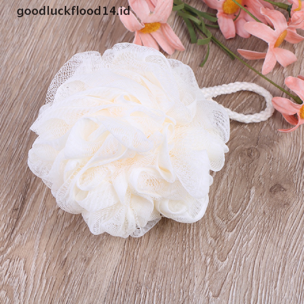 [OOID] 1pc Loofah Bath Ball Mesh Sponge Milk Shower Bathroom Supplies Bath Soft Flower  ID