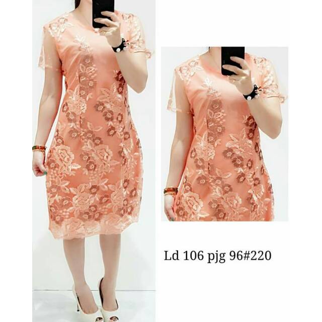 Dress brokat Edisi Natal,  size XL
