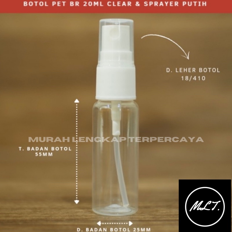 BOTOL SPRAY 20ML / BOTOL 20 ML SPRAY SPRAYER PUTIH 20ML SPRAY