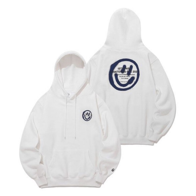 READY STOCK JENO MARK LOGO SMILEY HOODIE ISTKUNST ORIGINAL WEB KOREA