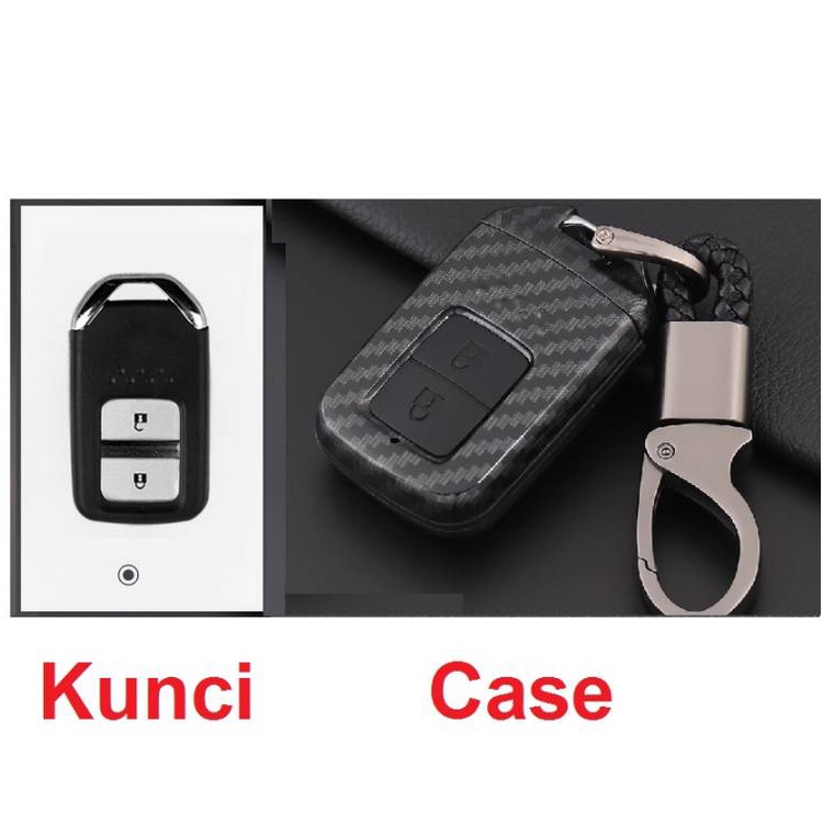 Case Carbon Smartkey Cover Key Kunci Honda CIVIC JAZZ CITY HRV ACCORD  Honda 2 Tombol