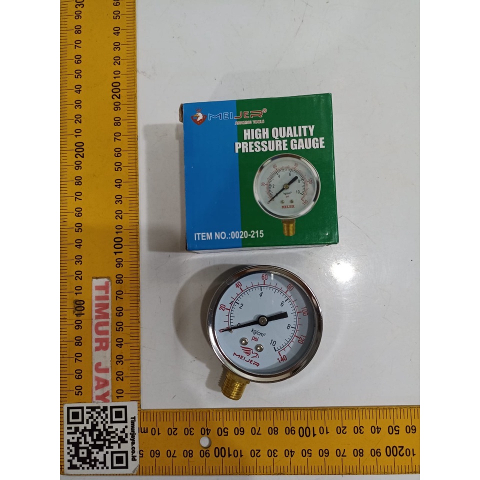 EINHILL Manometer 10 Bar Pressure Gauge Ukuran Angin Kompresor Meter