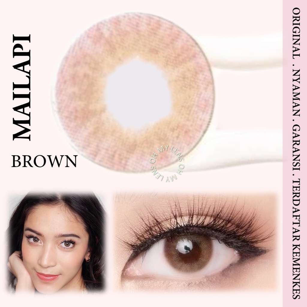 soflens minus MAILAPI BROWN softlens minus coklat natural soflen minus warna mata asli Lensa Kontak 
