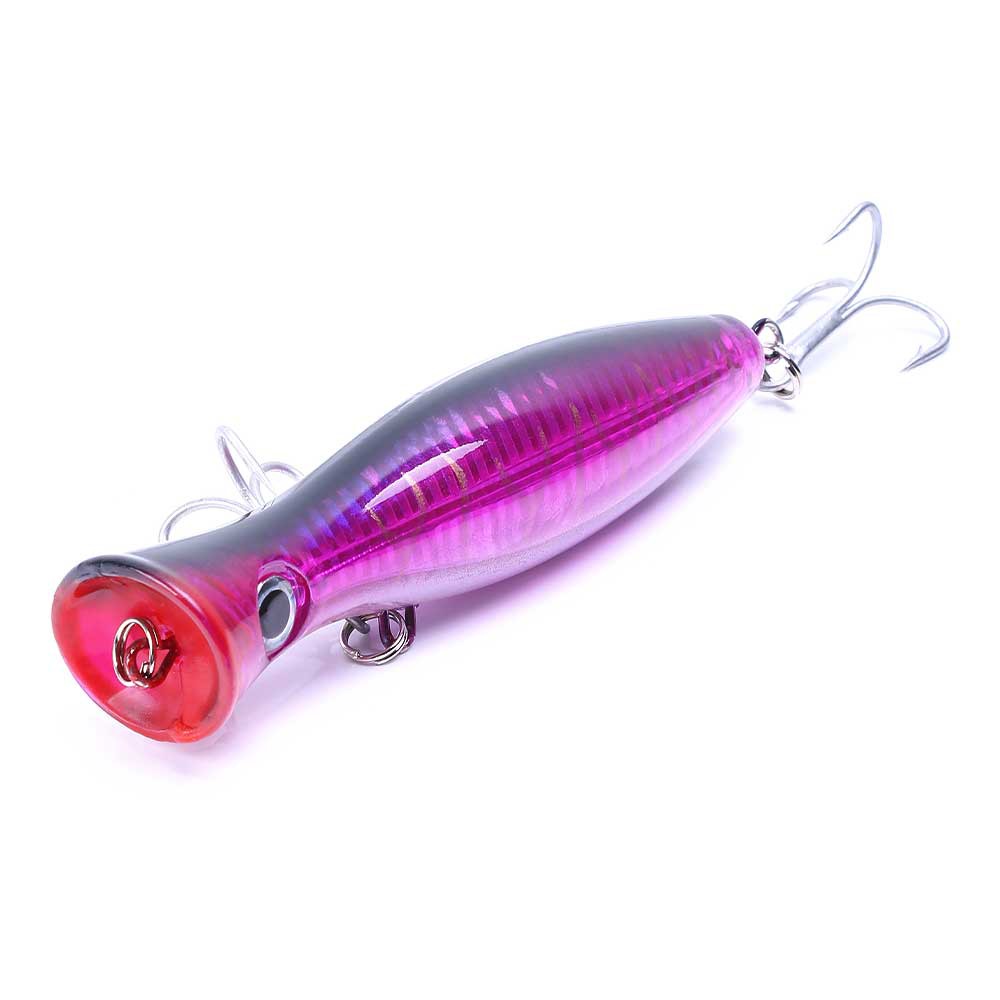 HENGJIA 18Pcs Popper minnow umpan pancing swimbait fishing lure ikan outdoor fishing tackle