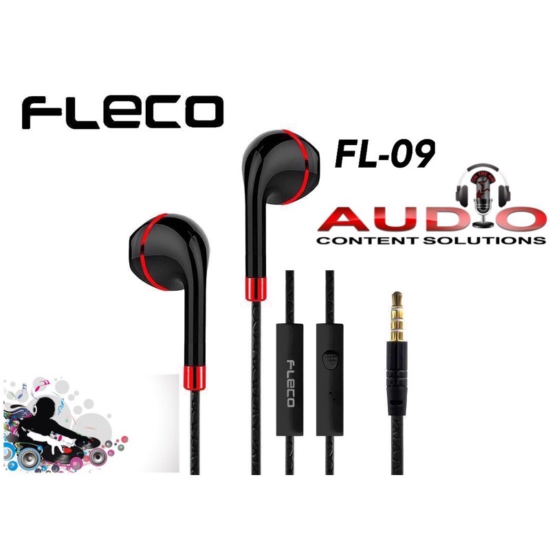 HANDSFREE HEADSET FLECO FL09/EARPHONE HANDSFREE FLECO FL09 HEADSET TERPOPULER SEN