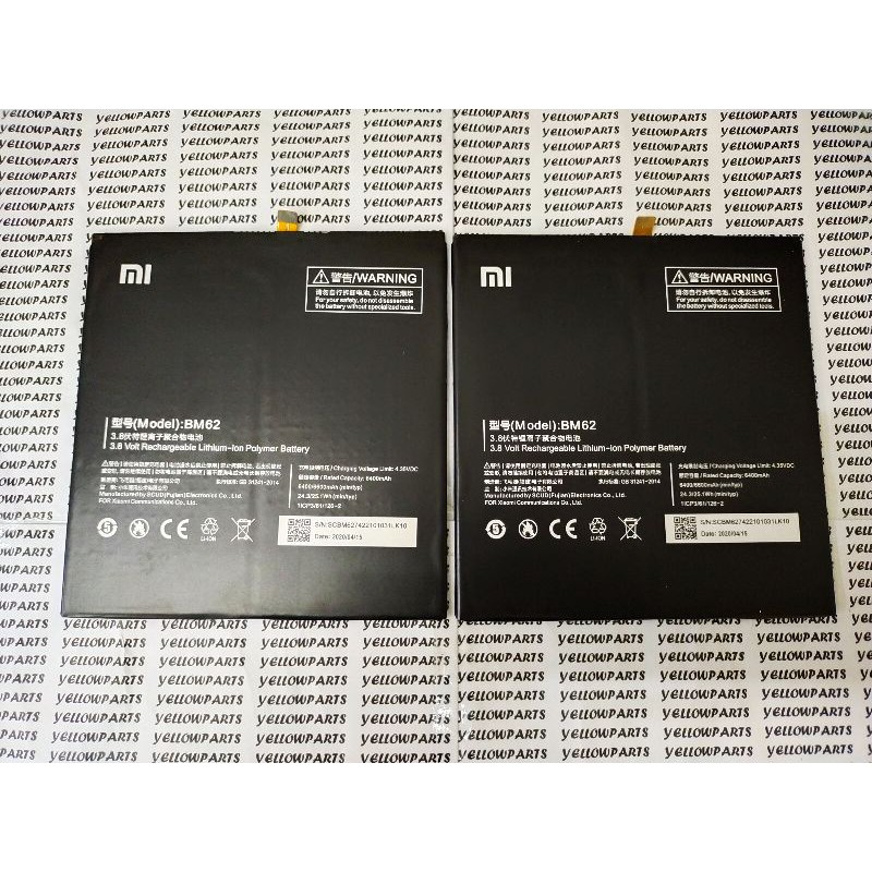 BAT BATTERY BATRE BATERAI XIAOMI MI PAD 3 BM62 ORIGINAL