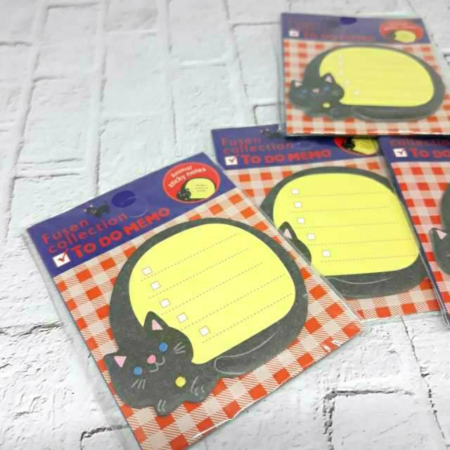 

STICKY NOTE KUCING CAT BLACK YELLOW HITAM KUNING CUTE GEMAS LUCU