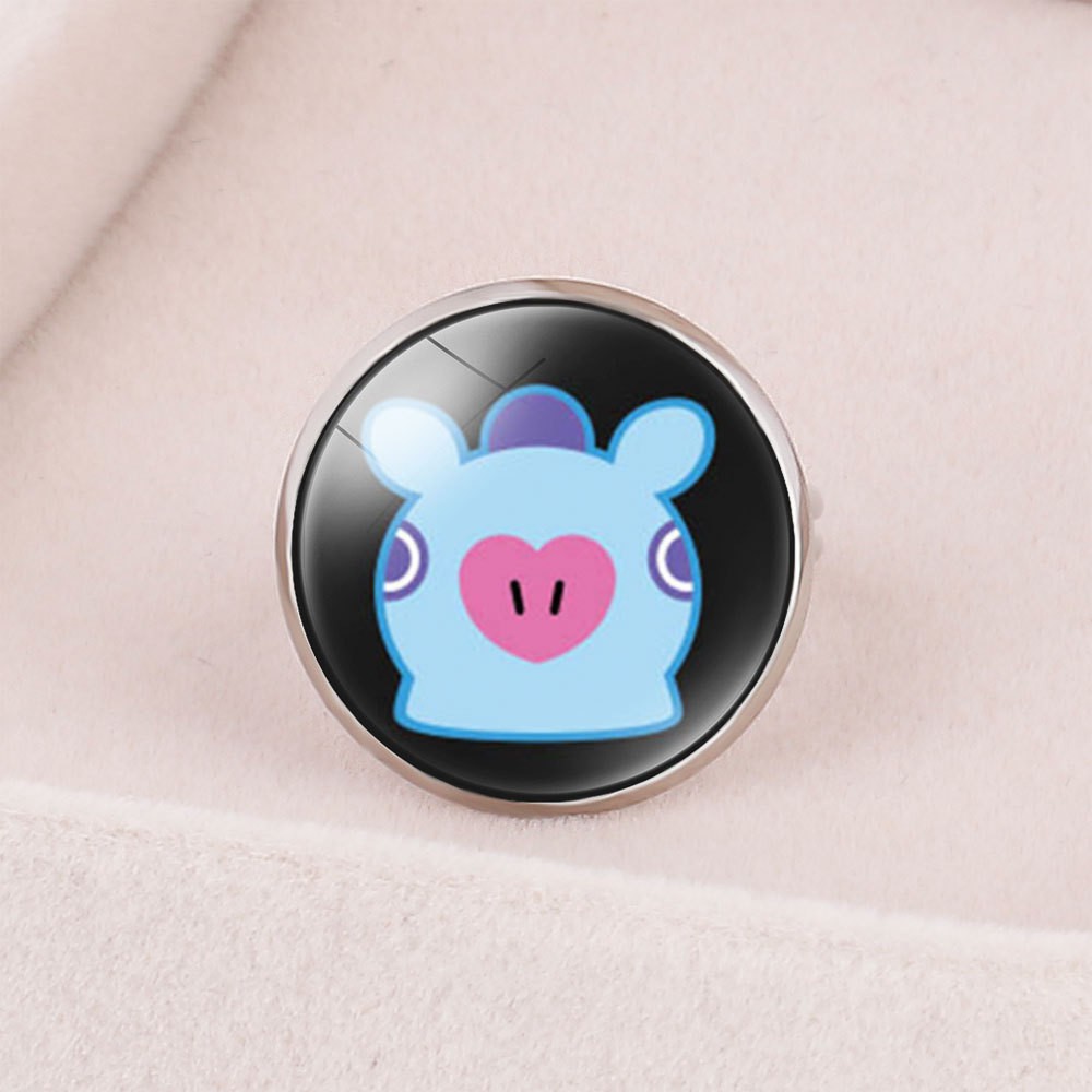 【2.2Promosi】KPOP BTS BT21 Cincin Ring Aksesoris Wanita Lucu Korean Style #KP 20