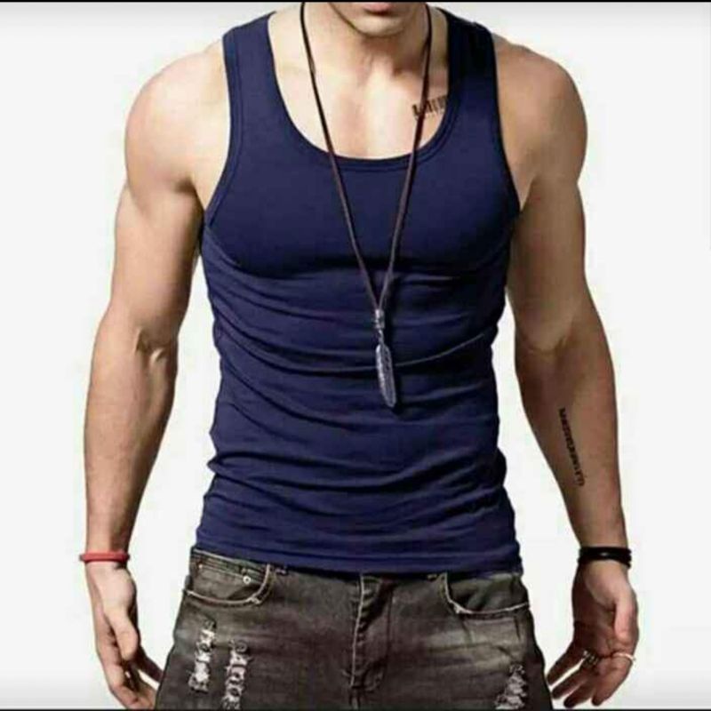 Kaos dalam singlet kaos dalam pria kaos dalam katun