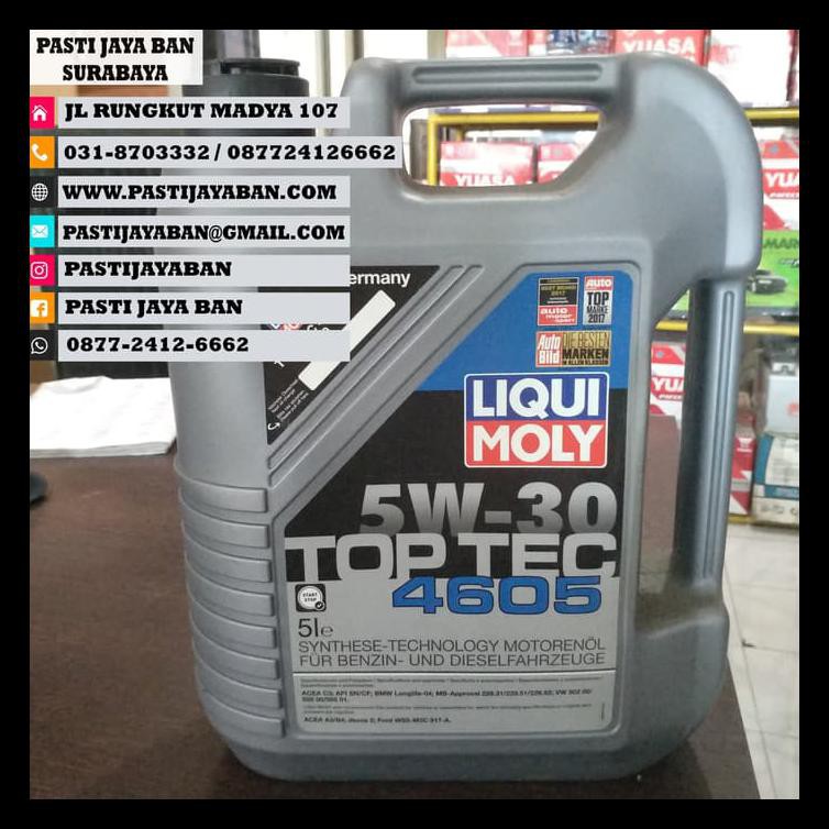 Oli LIQUI MOLY 5w30 TOP TEC 4605 DEXOS2 untuk CHEVROLET Diesel OBRAL