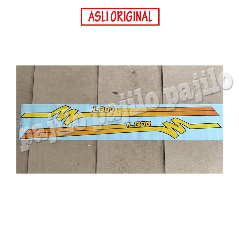 ORI Stiker Sticker Emblem Logo MITSUBISHI L300 L 300 Tulisan Pintu Kanan Kiri Samping Bodi filter ol
