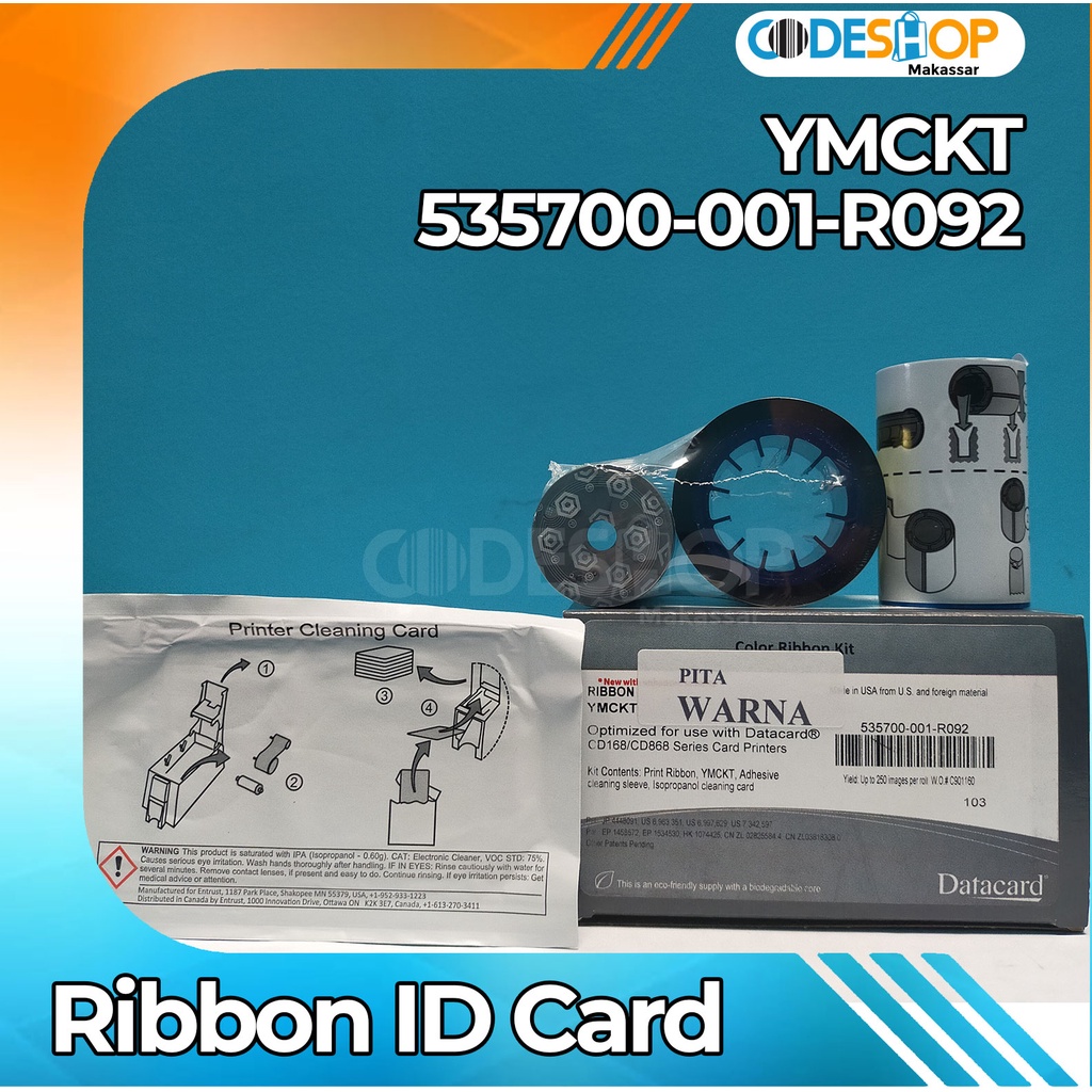 YMCKT DATACARD CD168 PN:535700-001-R092RIBBON