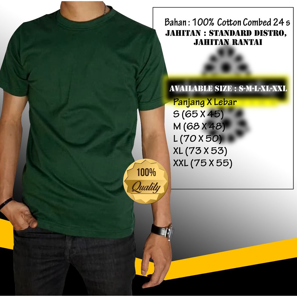 Kaos Polos Bahan Catton Kao Pria Termurah