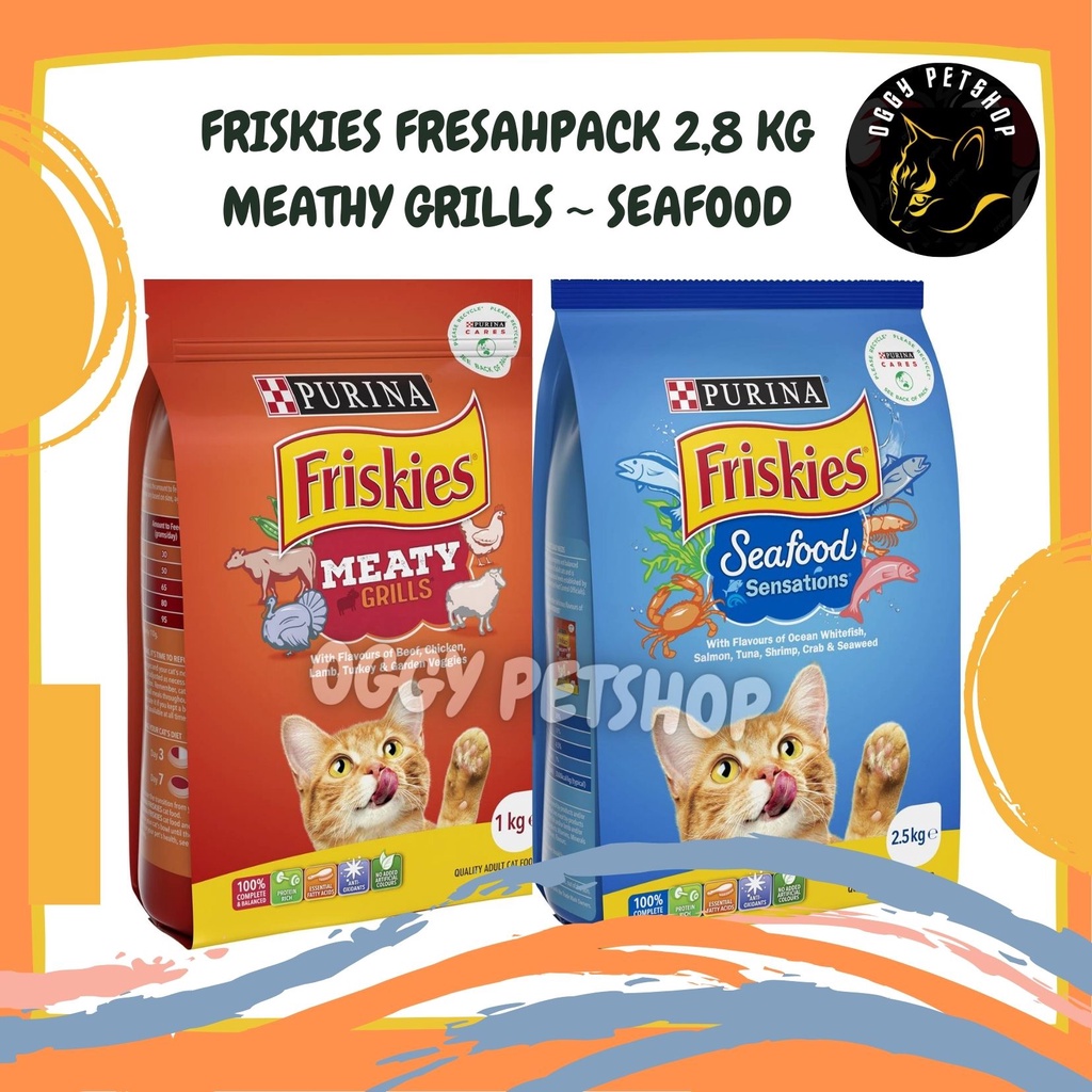 Makanan Kucing FRISKIES Kemasan 2.8 Kg - MEATY GRILL dan SEAFOOD SENSATION