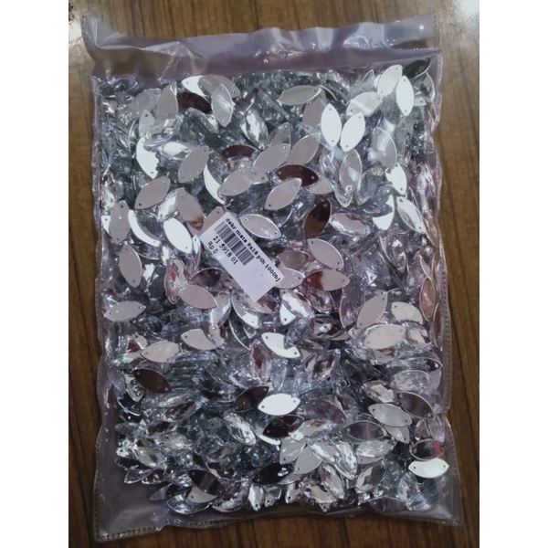 DIAMOND/PERMATA AKRILIK BENTUK SAMPAN/MATA UKURAN 9X18 PAK BESAR *21 5918*