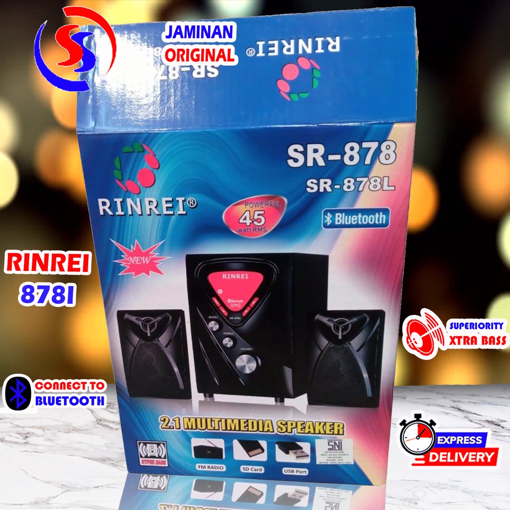 Speaker Bluetooth 878L Rinrei Garansi ResmI