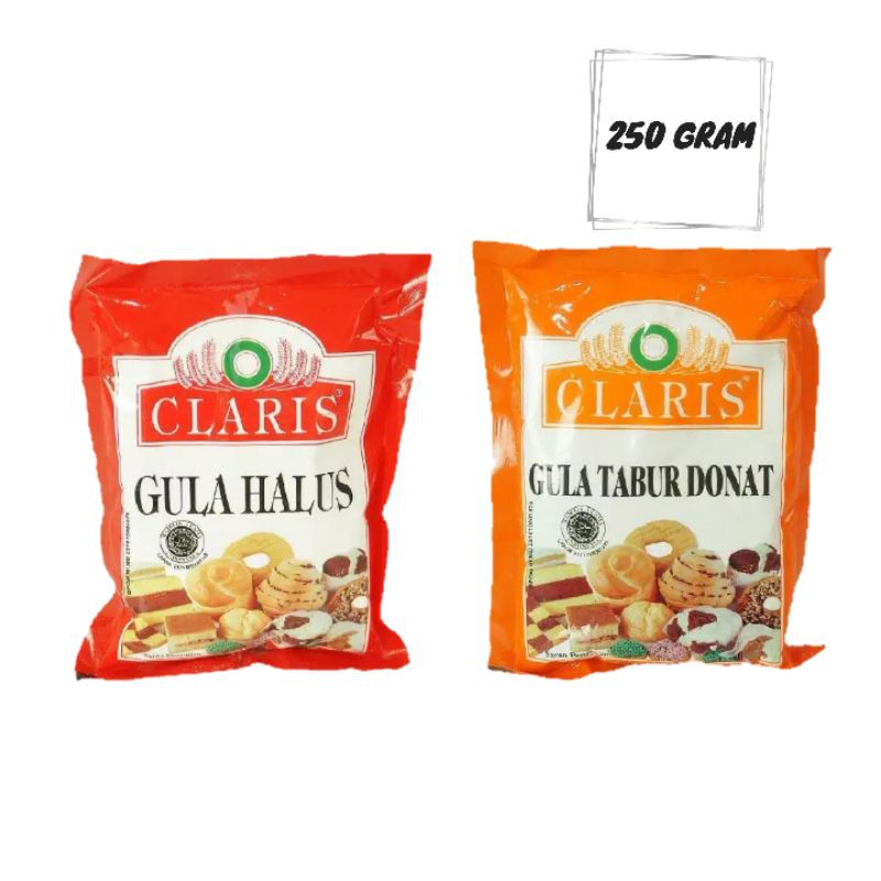 

TERMURAH !! CLARIS GULA HALUS/GULA DONAT 250 GRAM - GULA ALUS - GULA BUBUK