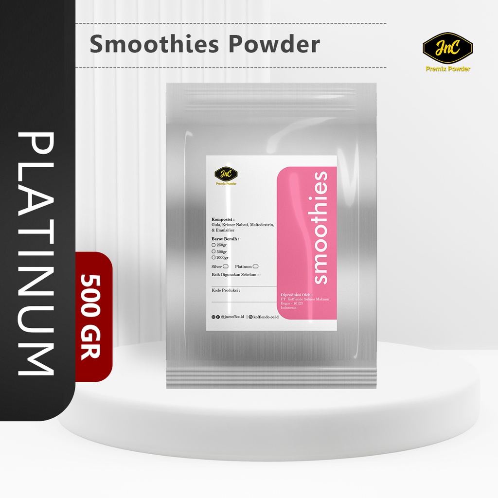 JnC Smoothies Base Platinum Powder 250gr - 500gr I Bubuk minuman