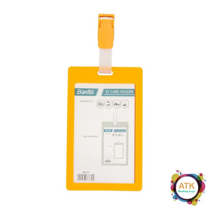 

Bantex ID Card Holder With Clip 54x90mm Portarit mango #8866 64