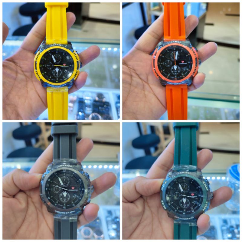 JAM TANGAN PRIA COMMANDO 7004/C7004G.3 ORIGINAL