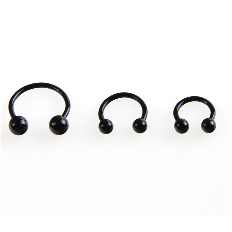 Anting Tindik Tubuh / Alis / Hidung / Bibir / Puting Bentuk Sepatu Kuda