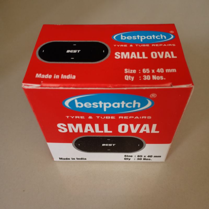 Bestpatch Small Oval 65x40mm Per Pcs / Biji / Lembar - Karet Tambal Ban Dalam - Best - Bestpatch